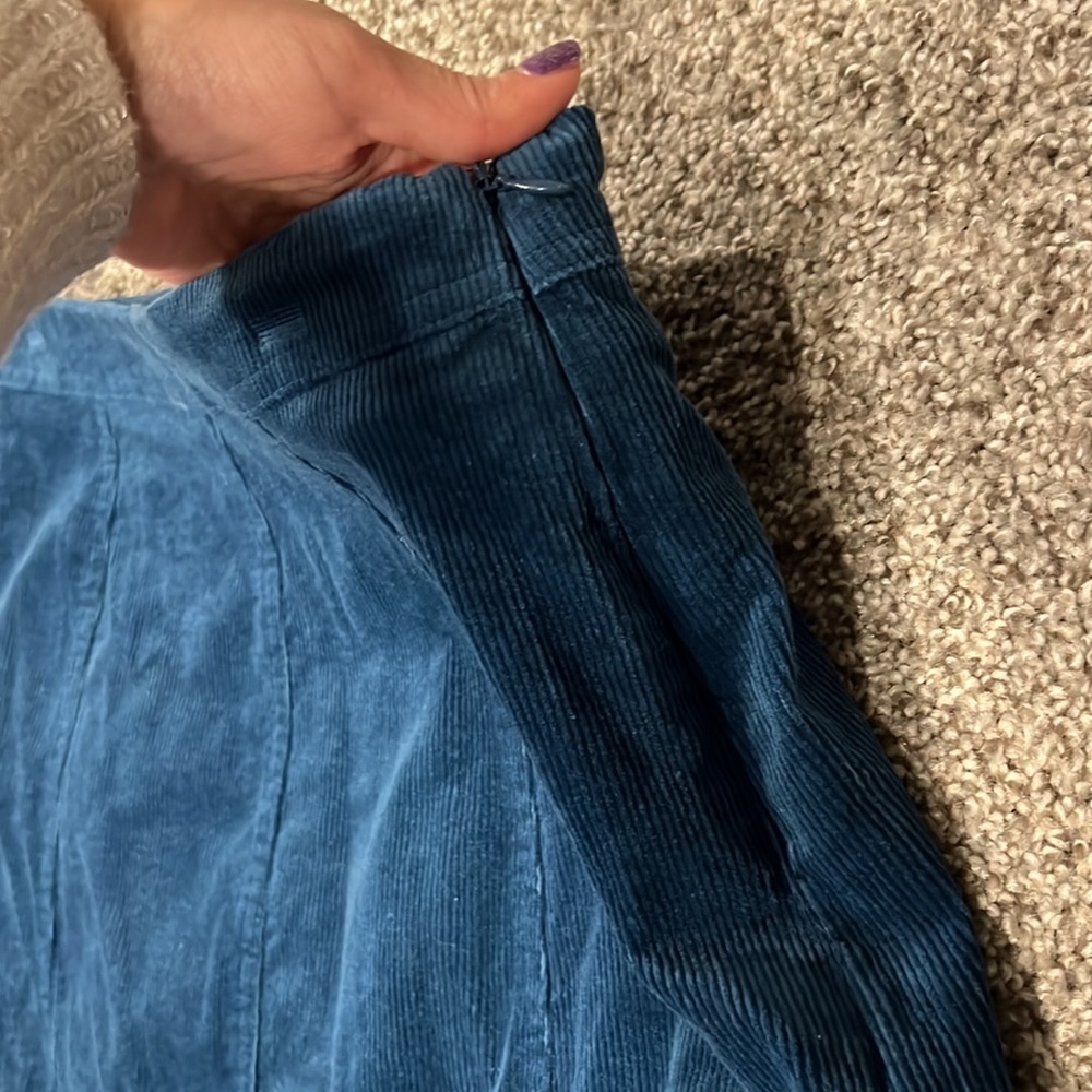 🛍️SOLD🩷Altar’d State Blue Corduroy Mini Skirt Size Medium - Picture 5 of 5
